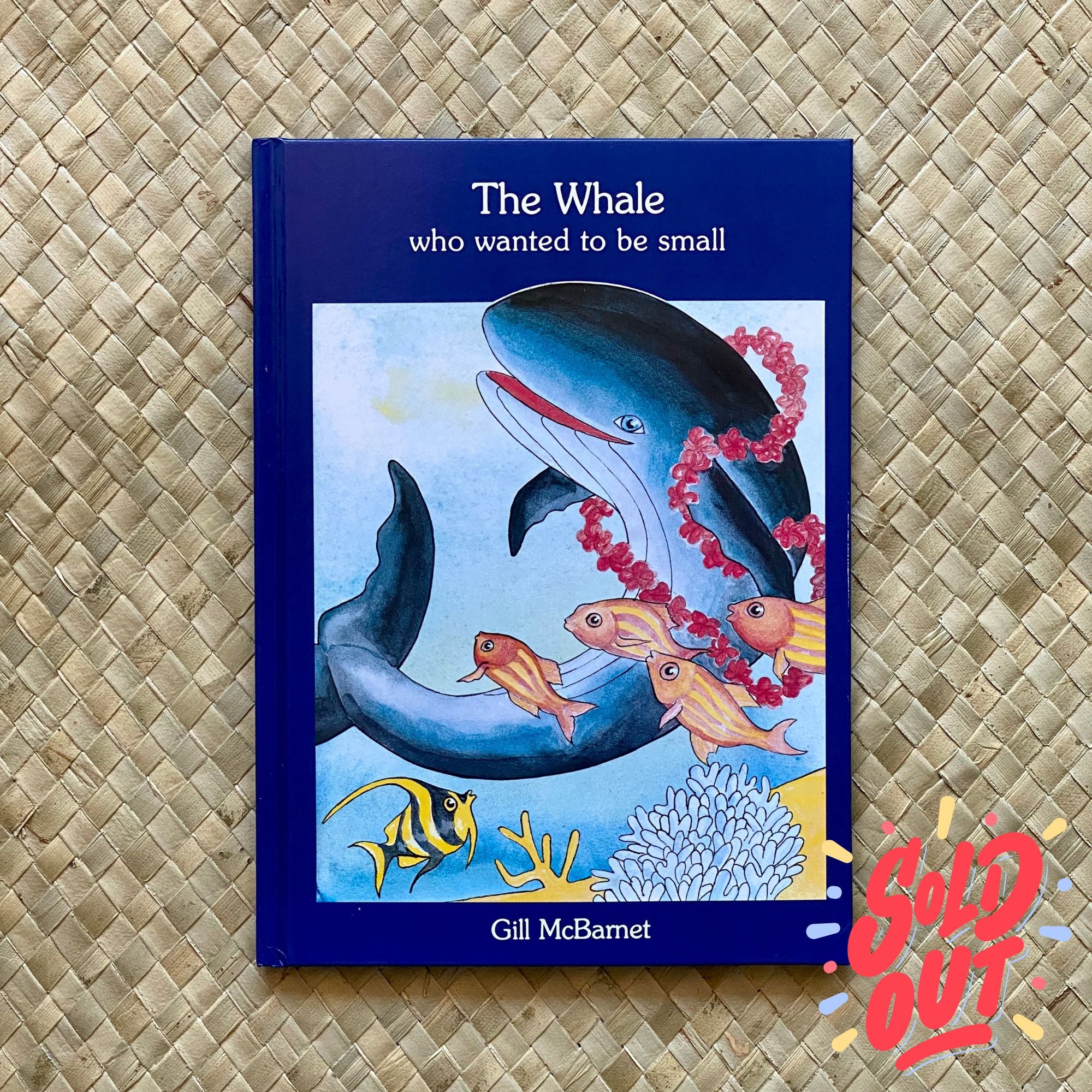 Imperfect copy of The Whale Who Wanted to be Small book cover — discounted children's book about self-acceptance